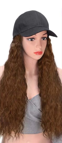 Autumn Light Brown Wavy Synthetic Long Wave Baseball Cap – Bella Chic Hair & Beauty Long Hat, Marley Braids, Short Lace Front Wigs, Crochet Box Braids, Chic Hair, Autumn Lights, Curly Lace Front Wigs