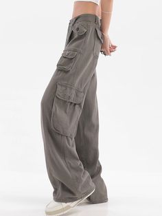 A must-have for a modern woman's streetwear wardrobe. These utility cargo pants are the perfect partner for a crop top, as well as a vast selection of more topwear. With multiple pockets, you'll love the convenience and functionality of these cargo pants.
Gender: WomenMaterial: Cotton (100%)Pants Length: Ankle-Length to Full-LengthWaist Type: Mid-Waist Baggy Casual Cargo Pants With Pockets, Baggy Cargo Pants With Cargo Pockets, Mid-rise Cotton Parachute Pants With Pockets, Khaki High-waisted Cargo Parachute Pants, Trendy Streetwear Parachute Pants With Patch Pockets, Trendy Parachute Pants With Patch Pockets For Streetwear, Trendy Mid-rise Cargo Pants, Relaxed Fit Full Length Parachute Pants With Pockets, Baggy Utility Cargo Jeans