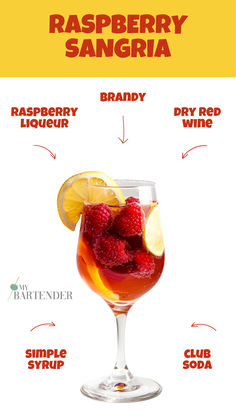 Raspberry Sangria Raspberry Sangria Recipes, Red Sangria Recipes With Vodka, Easy Red Sangria Recipes, Red Sangria Recipes Without Brandy, Peach Raspberry Sangria, Soda Cocktails, Raspberry Sangria