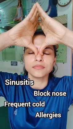 Priya 🧘Yoga Teacher | Thankyou for 8 million views Waking up sneezing or sinus issues? Block nose , frequent cold? Congestion Practice these face yoga to... | Instagram Sinus Massage, Remedy For Sinus Congestion, Blocked Sinuses, Relaxing Yoga Poses, Blocked Nose, Cold Or Allergies, Acupressure Therapy, Sinus Relief, Sinus Congestion