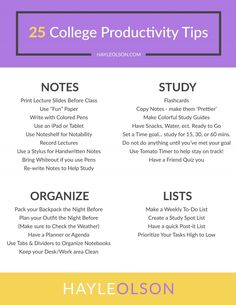 the college student's guide to writing and organizing their notes for class or graduation