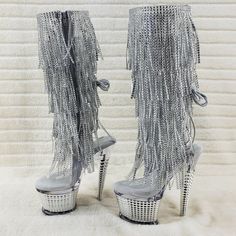 All Boots | Totally Wicked Footwear Animal Print Boots, Pleaser Heels, Sequin Boots, Black Thigh High, Platform Heels Boots, Rhinestone Fringe, Boot Print, High Heel Boots Ankle, Knee High Leather Boots