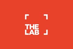 the lab logo on a red background