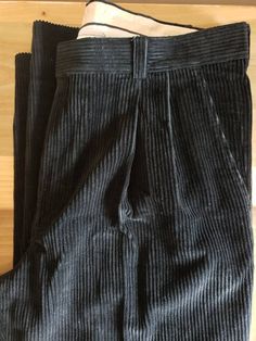 These are a vintage pair of Puritan of Cape Cod, Cape Khakis, wide wale corduroy pants with pleats, in black. They are a men's 36 inch waist. There is some very minor wear on the corduroy as you can see in the images. The price reflects this. Inseam: 31.5 inches Don't forget to stop in at my other Etsy shop... http://www.etsy.com/shop/xtdesigns. Follow me on Twitter at... MyYiayiaHadThat@MyYiayiaHadThat. If you have a wish list or are looking for something specific, please ask. I may have exactl Black Courderoy Pants Men, Pleated Corduroy Pants Men, Wide Corduroy Pants, Pleated Corduroy Pants, Pants With Pleats, Wide Wale Corduroy, Corduroy Pants Men, Vintage Menswear, Fashion Things