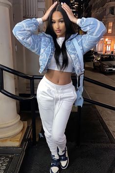 Available In Black, Pink, And White Oversized Fit Jogger With Drawstring Pockets 80% Cotton 20% Polyester Imported | Stole Your Boyfriend's Oversized Jogger Pant in White size Small by Fashion Nova White Joggers Outfit, White Joggers, Sweatpants Outfit, Joggers Outfit, Fitted Joggers, Jogger Set, Cute Simple Outfits, Teenage Fashion Outfits, Womens Loungewear