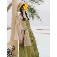 Beach Outfit Casual Green Slip Dress Material: Polyester Style: Sweet, Boho Size: Free Size Color: Blue Applicable Scene: Leisure, Daily,Vacation Beach Outfit Casual, Green Slip Dress, Dress Material, Outfit Casual, Color Style, Dress Materials, Boho Outfits, Beach Outfit, Season Spring