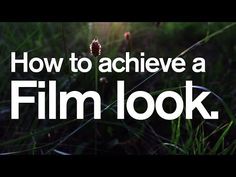 grass with the words how to achieve a film look