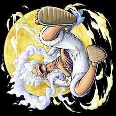 an image of a cartoon character falling into the air with food on his head and body