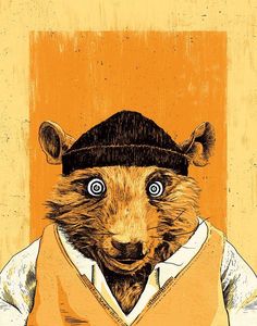 Fantastic Mr. Fox's \"No Opossums In Rome\" - 12x18 signed and dated art print poster I Love Cinema, Mr Fox, Indie Art, Fox Art