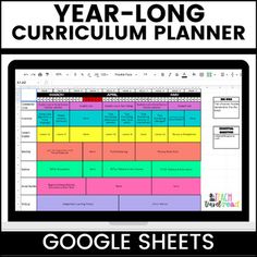 a google sheets with the title year - long curriculum planner