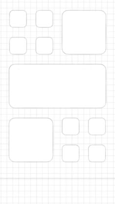 a white paper with squares and rectangles on it