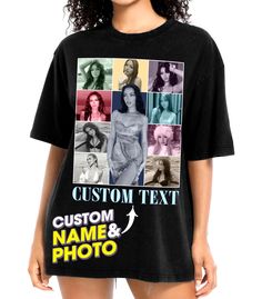 PRICES MAY VARY. EFFORTLESS CUSTOMIZATION: Easily personalize your shirt with our simple "Customize now" feature. Just place your order, and we'll handle the rest, ensuring a hassle-free experience. UNIQUE PERSONALIZED BOOTLEG SHIRTS: Stand out with our Personalized Bootleg Rap Tee, where you can showcase your own photos and custom text. Experience 90s nostalgia with vintage graphic designs that pay homage to the golden era of rap, allowing you to unleash your creativity and express your unique Shirt For Boyfriend, Couple Tee Shirts, Rap Shirt, Couple Tees, Gift For Mothers Day, Retro Graphic Tees, Couple Tshirts, Vintage Graphic Design, Rap Tee