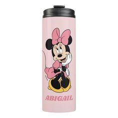 Minnie Mouse | Posing in Pink Thermal Tumbler Tumbler Ideas, Cute Cups, Mickey Mouse And Friends, School Stationery, Digital Illustrations, Metal Art Prints, Mickey And Friends, Kitchen Stuff, Custom Tumblers