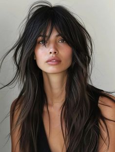 Hairstyle For Oval Face, Oval Face Hairstyles, Oval Face, Haircuts For Medium Hair, Brown Blonde Hair, Long Black Hair, Long Layered Hair, Hair Clothes