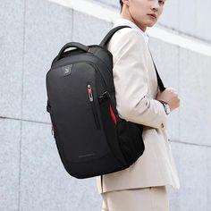 OCB4313 Cool Backpack Meet the OCB4313 Cool Backpack – your new style sidekick! 🎒 Perfect for busy pros or trendy travelers, this Men's Backpack is a game-changer. Crafted from top-notch nylon, it's sleek, lightweight, and waterproof – ready to tackle any weather. Find nifty pockets, a laptop slot, and room to spare for work, school, or travel essentials. The comfy physiological curve back and soft handle add a touch of sophistication. Outside, it's a solid bag with an elegant zip closure and e Black School Laptop Bag With Zipper Closure, Black Laptop Bag With Zipper Closure For School, Multifunctional Black Laptop Backpack, Black Laptop Bag For Travel And Back To School, Black Rectangular Laptop Bag For Outdoor Activities, Functional Black Laptop Bag For Outdoor Activities, Black Laptop Bag With Large Capacity For Outdoor Activities, Multifunctional Black Backpack For Business, Black Rectangular Laptop Bag For Outdoor