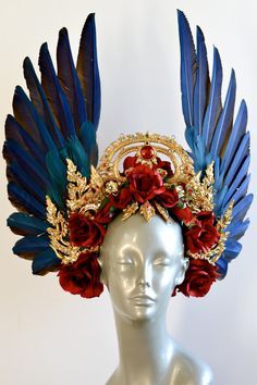 Macaw Feathers, Tiaras And Crowns, Mode Inspiration, Tahiti, Costume Design, Headdress