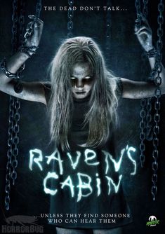 the poster for raven's cabin starring in horror film, which has been released on dvd