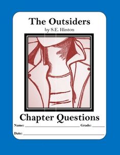 the outsides by s e hinton book cover with blue background and red text