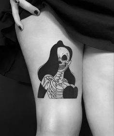 Jessica Rabbit Tattoo, Halloween Flash Tattoo, Rabbit Skeleton, Halloween Flash, Skeleton Tattoos, Rabbit Tattoos, Flash Tattoo Designs, Spooky Tattoos, Horror Tattoo