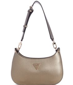 From Guess, this Meridian Mini Top Zip Shoulder Bag features:Double-faced pebble PU basePebble PU trimShiny gold-tone hardwareTop zip closureShoulder strap with approx. 11" dropApprox.: 10.5" x 3" x 7.25"Imported. Mini Top, Famous Models, Dillard's, Lifestyle Brands, Shoulder Strap, Gold Tones, Shoulder Bag, Gold