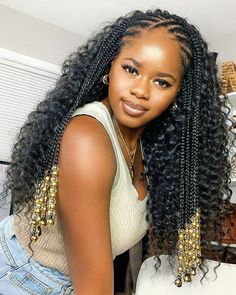 Half Up Half Down Crochet, Half Braided Hairstyles, Crochet Hairstyles, Curly Crochet Hair Styles, African Hair Braiding Styles, Braided Cornrow Hairstyles, Cute Box Braids Hairstyles, Braids Hairstyles Pictures