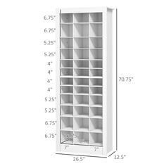 the standard bookcase is shown with measurements for each shelf in this size and width