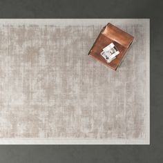 an overhead view of a living room area rug