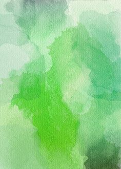 an abstract painting with green and white colors