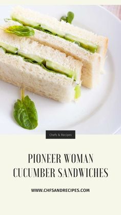 Pioneer Woman Cucumber Sandwiches Cucumber Tea Sandwiches, Mother's Day Brunch, Cucumber Sandwiches, Pioneer Woman Recipes, Clean Food Crush, Cream Cheese Spreads, Mothers Day Brunch, Tea Sandwiches, How To Eat Better