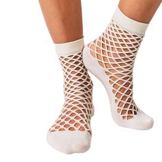 High Heel Jungle Hedge Socks are your new favorite basic with edge.  Quarter crew length with wide fishnet fabrication, reinforced underfoot, toe, and heel, thick trim Perfect for adding a rebellious detail to any look or style. Machine Wash Delicate. Lay Flat to Dry White Non-slip Socks For Summer, Breathable Fitted Socks For Spring, Spring Fitted Breathable Socks, Stretch Mesh Fishnet Socks, Stretch Fishnet Mesh Socks, Fitted Fishnet Socks For Spring, Spring Fishnet Socks, Stretchable Fishnet Mesh Socks, Stretch Fishnet Socks Made Of Mesh