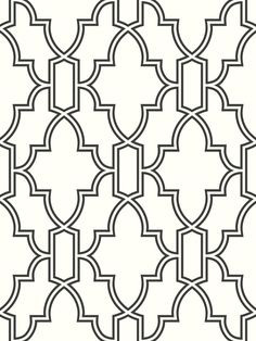 a black and white geometric pattern with an openwork design on the bottom right corner