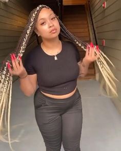 Large Knotless Box Braids With Blonde, Black And 613 Knotless Braids, 613 Knotless Braids Black Women, Large Blonde Knotless Box Braids, 613 Braids Black Women, 613 Knotless Braids, Blonde Knotless Braids Black Women, Sleek Braided Ponytail, Two Braid Hairstyles