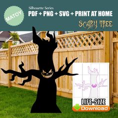 this is an image of a halloween tree cutout