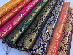 This is Pure Banarsi Brocade Fabric. This fabric can be used to make saree blouse lehenga and other wedding party wear apparels. You can also use this beautiful fabric material for several DIY projects like: * Designing Dress * Embellishing your favourite clothes * Lehenga, Skirts and Tunics decor * Curtains and Handbags * Pillow covers,cushion covers * Decorating footwear * Styling blouse * Festive wear,wedding and many more dresses * Accessories * styling bed sheets * Home decor like wall hanging, wall decor. *Craft Projects *Designing Projects * Festive celebrations and decorations *Occasional apparels *Evening and party Apparels *Home decor items *Apparel & Fashion *Scarves n Stoles *Headband, hats *Table cover, curtains *Designing stylish blouses Shipping 1. India Post Parcel Service Banarasi Brocade Fabric, Wedding Dress Material, Sari Lehenga, Blouse Lehenga, Banarasi Brocade, Party Kleidung, Sari Blouse, Stylish Blouse, Readymade Blouse