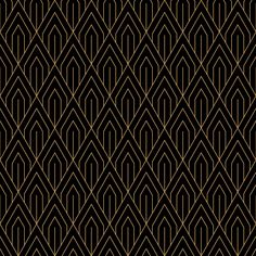 an abstract black and gold background with geometric shapes in the style of art deco, 1920's