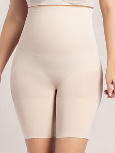 Leave heavy, stiff shapewear in your past, rock the Curveez® Comfort Evolution High Waist Thigh Slimmer and get 360-degree shaping power mixed with the comfort you desire. A lightweight, medium control short that delivers a flawless finish, this shaper is made from soft fabric that smooths never squeezes. High-waisted with a built-in butt lifter and thigh slimming technology, to allow air flow, parts of these shorts are sheer. This is exactly what every girl needs to help make it through the day Thigh Slimmer, Shaper Panty, Shaping Tights, Slim Shapewear, Girl Needs, Make It Through, Body Shapers, Perfect Body, Every Girl