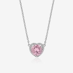 Material: High-Quality Solid 925 Sterling Silver (Nickel-Free and Lead-Free) Stones: Cubic Zirconia (Pink and Blue) Color: Silver Center Stone Size: 1.0 Carat Necklace Pendant Dimension: 0.35 x 0.35 Inches Approximately (Length x Width)Necklace Length: 16 to 18 Inches Adjustable Chain Packaging: Complimentary Gift Box and Jewelry PouchProcessing Time: Each item is handmade with love as we receive orders. Our production time is 2 to 5 business days. We will ship as soon as your item is ready!Care Pink Heart-shaped Jewelry With Sparkling Stones, Pink Heart-shaped Gemstone Jewelry, Pink Diamond Necklaces For Mother's Day, Mother's Day Pink Diamond Necklace, Pink Heart Charm Necklace In Cubic Zirconia, Pink Cubic Zirconia Heart Charm Necklace, Pink Gemstone Heart Necklace, Pink Heart Cut Gemstone Necklace, Pink Round Necklace For Valentine's Day