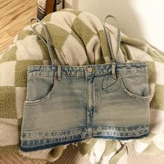 Nwot - Zara Denim Skirt Tube Tank Top - So Cute And Different. Tube Tank Top, Zara Denim Skirt, Denim Top, Zara Tops, Denim Skirt, So Cute, Zara, Tank Top, Womens Tops