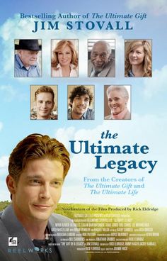 a movie poster for the ultimate legacy featuring two men and an older man with blonde hair