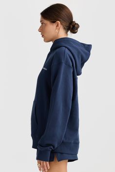 Introducing the Lena Hoodie Navy, the ultimate blend of style and comfort. Perfect for cool weather days, the Hoodie is crafted from 100% mid weight French Terry Cotton and features design seam detailing making it perfect for a casual day out with friends or a relaxed evening at home. 100% Cotton French Terry Classic double lined hoodie with design seam detailing Embroidered contrast classic logo Kangaroo pouch on front Ribbed hem and cuffs Navy Blue Hoodie, Lined Hoodie, Navy Hoodie, Weather Day, Cute Winter Outfits, Kangaroo Pouch, Classic Logo, Blue Sea, French Terry