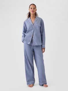 Poplin PJ Pants Cotton Sleep Pants With Pockets, Gap Cotton Bottoms With Straight Hem, Gap Loungewear Pants With Pockets, Cotton Relaxed Fit Sleepwear With Pockets, Gap Relaxed Fit Sleepwear For Pajama Party, Gap Cotton Bottoms For Daywear, Gap Cotton Sleepwear For Pajama Party, Gap Relaxed Fit Sleepwear, Cotton Sleepwear Straight Pants