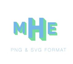 the logo for png & svg format is shown in blue and green letters