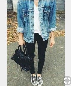 Ellie Saab, Vans Outfit, Rock Outfit, Outfit Jeans, Minimal Chic, Casual Fall Outfits, Ladies Dress Design