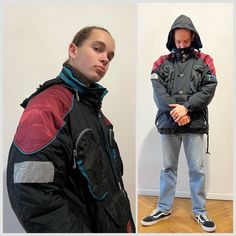 Old school Vintage Techno Rodeo ski jacket, size oversized M/L men or oversized XL/2XL women Very good condition Size: oversized M/L men or oversized XL/2XL women Models' measurements in cm: Height 180 Weight 70 kg Shoulders width: 46 Chest circumference 90 Waist circumference 78 Hips circumference 90 Leg inseam (from pelvic area to heel) 89 Sleeve (from shoulder to hands knuckles) 70    FAST SHIPPING with DHL EXPRESS  ✈️        FAST SHIPPING with DHL EXPRESS! ☎️+ 💌 Provide phone no and email for DHL courier to have a smooth shipping. We deliver worldwide with DHL Express. ▪️ European countries         1-2 days ▪️ Canada/US/Japan/etc.    3-5 days  🟥  Returns & Exchange Policy We accept returns only after you receive the parcel and just in the case the item is not as described in the list Women Models, European Countries, Waist Circumference, Ski Jacket, Dhl Express, Rodeo, Romania, Old School, Skiing