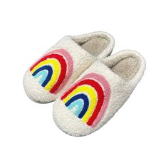 These limited edition colorful rainbow lounge slippers are perfect to brighten up anyone’s day. Cozy lounge slippers come in multiple colors and designs. Slip into these super soft slippers and keep your feet comfy and cozy! #rainbow #slippers Lounge Slippers, Rainbow Slippers, Cozy Slippers, Cozy Lounge, Soft Slippers, Slippers Cozy, Cozy Interior, Colorful Rainbow, Dog Bandana