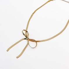 Blair Bow Necklace - WATERPROOF-Necklace-Pretty Simple Chic Jewelry With Adjustable Length For Gift, Chic Jewelry With Adjustable Length As Gift, Chic Adjustable Jewelry As Gift, Chic Adjustable Length Jewelry For Party, Adjustable Snake Chain Elegant Choker, Elegant Adjustable Snake Chain Jewelry, Adjustable Elegant Snake Chain Choker, Elegant Adjustable Snake Chain Choker, Modern Snake Chain Jewelry For Party