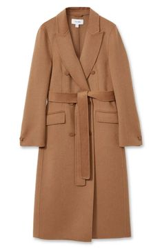 Reiss Maeve Wool Blend Double Breasted Coat | Nordstrom Reiss Coat, Rich Fabric, Wool Blend Coat, Double Breasted Coat, Toffee, Long Coat, Black Coat, Belts For Women, Double Breasted