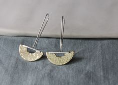 Earrings  Handmade from recycled silver and brass,  Earrings measure approx. 50mm x 25mm Available in a textured or smooth finish.  - Arrives gift wrapped - Free Uk postage Brass Jewellery Handmade, Brass Jewellery, Drop Earrings Silver, Jewellery Handmade, Recycled Silver, Earrings Drop, Large Earrings, Brass Jewelry, Brass Earrings