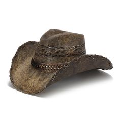 The MEMPHIS by Stampede Collection is a stylish premium straw hat. It is crafted from genuine Bangora straw, featuring a genuine leather band with chain link and cross stitched trim on the brim. The brim measures 3.75 inches with a vented crown, guaranteeing breathability and comfort. This hat was made for the modern cowboy. Rancher Hats, Feather Hats, Mens Western Style, Woody Costume, Mens Cowboy Hats, Costume Guide, Modern Cowboy, Trending Hats, Mens Hats Fashion