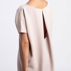 Constructed With Two Pieces Of Fabric. Natural Drape Creating An Open Back. Sold Out Cream Color (Slightly Mauve As Photos Depict) Triangle Dress, Dolman Sleeve Dress, Minimalist Gown, Dolman Dress, Breezy Dress, Open Back Dress, Dress Cream, Open Back Dresses, Back Dress